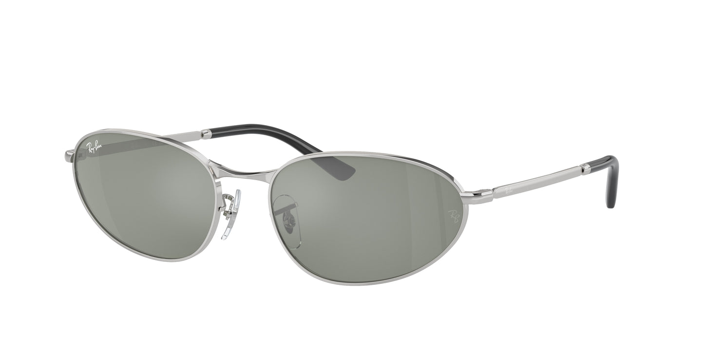 Ray-Ban RB3734 Irregular Sunglasses 003/40-Silver 59-145-18 - Color Map Silver