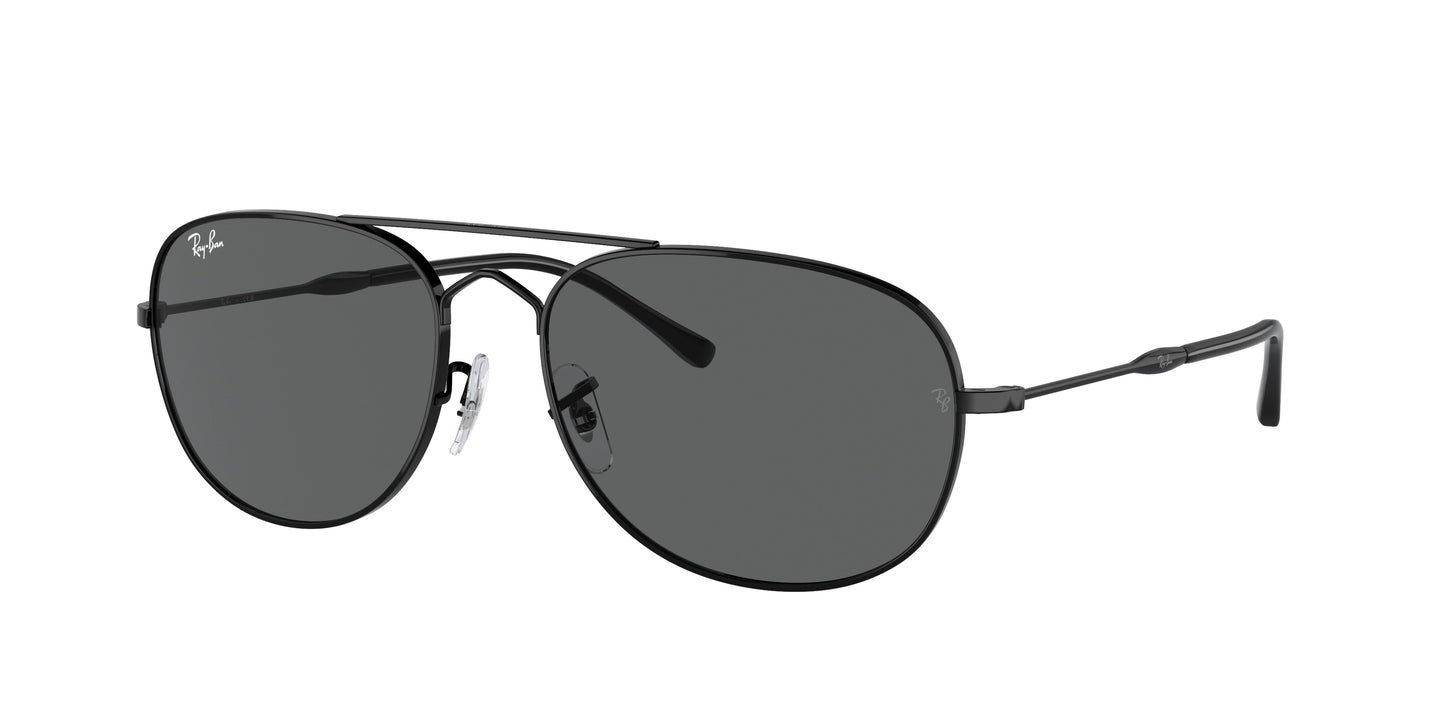 Ray-Ban BAIN BRIDGE RB3735 Pilot Sunglasses 002/B1-Black 60-145-17 - Color Map Black