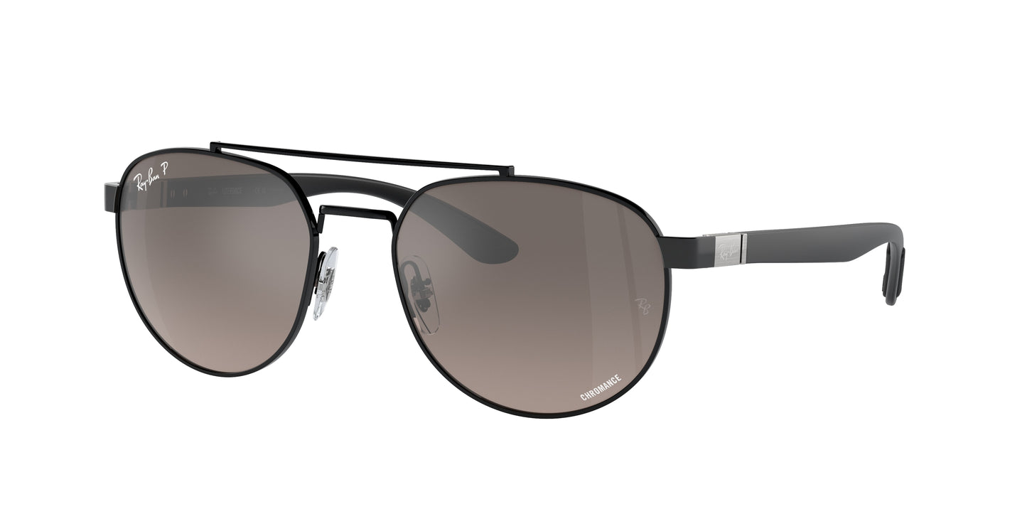 Ray-Ban RB3736CH Irregular Sunglasses 002/5J-Black 56-145-19 - Color Map Black