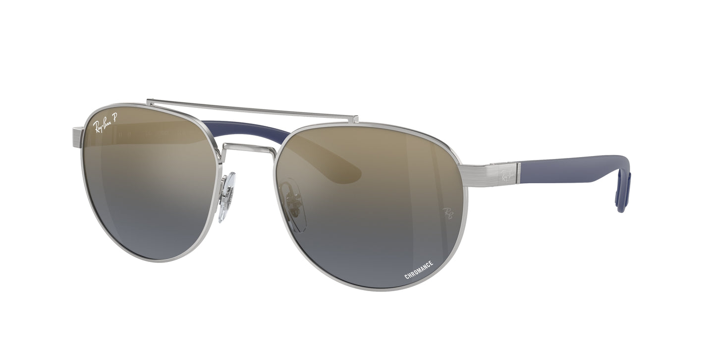 Ray-Ban RB3736CH Irregular Sunglasses 003/J0-Silver 56-145-19 - Color Map Silver