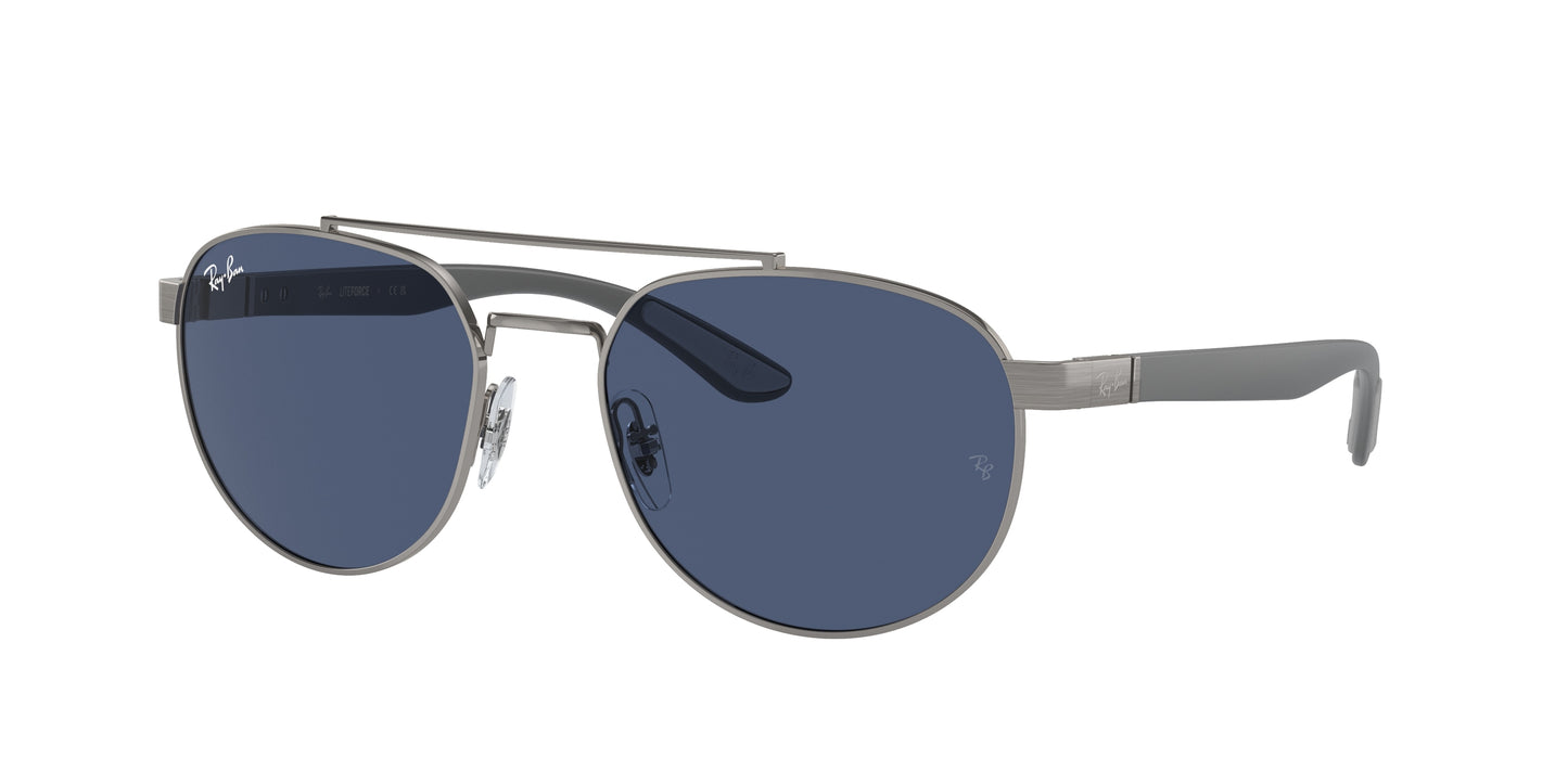 Ray-Ban RB3736 Irregular Sunglasses 004/80-Gunmetal 56-145-19 - Color Map Grey