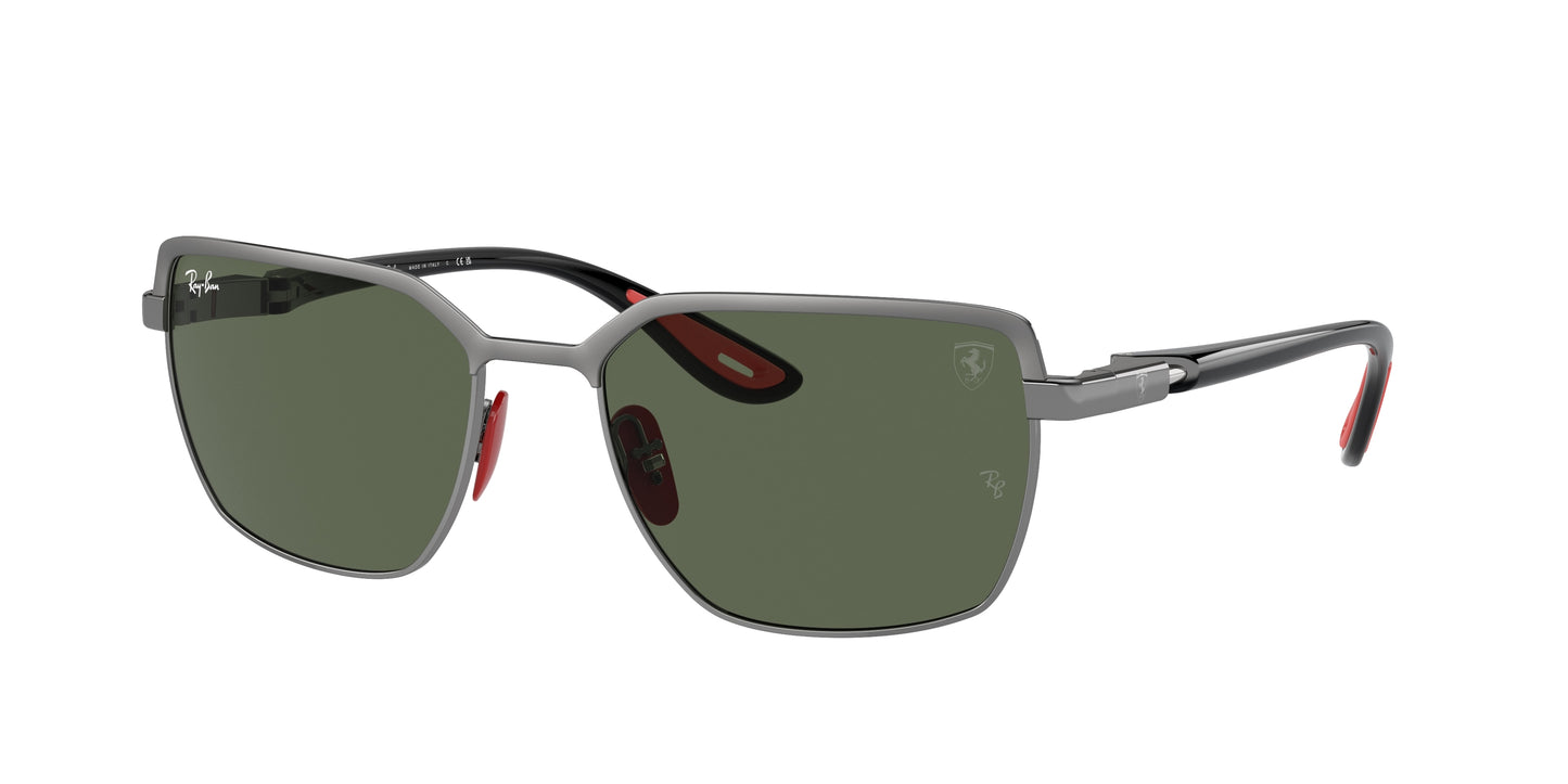 Ray-Ban RB3743M Square Sunglasses F09971-Gunmetal On Gunmetal 58-145-19 - Color Map Grey