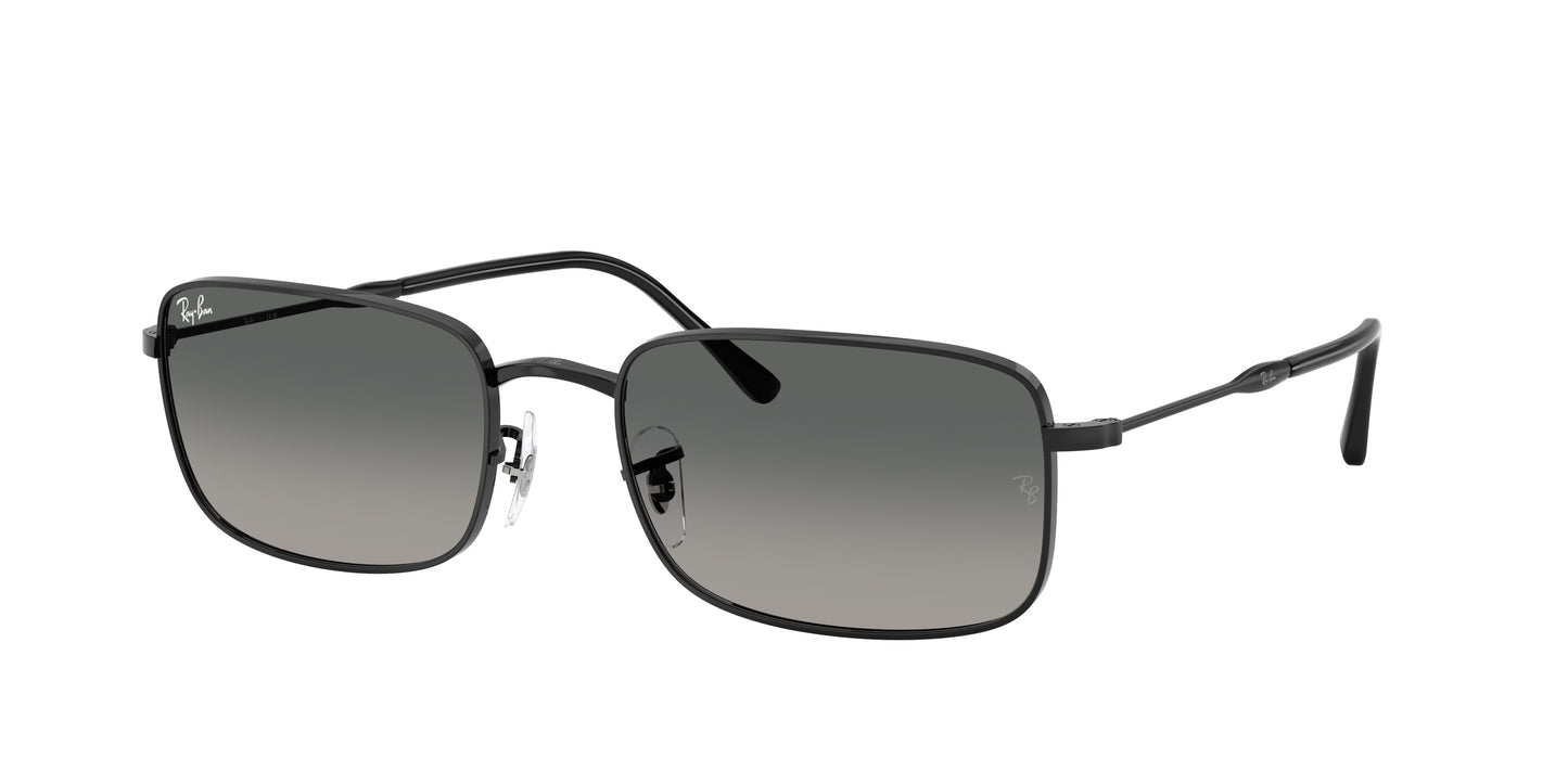 Ray-Ban RB3746 Rectangle Sunglasses 002/71-Black 59-145-20 - Color Map Black