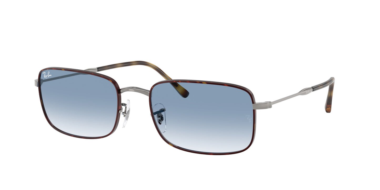 Ray-Ban RB3746 Rectangle Sunglasses 92703F-Havana On Gunmetal 59-145-20 - Color Map Tortoise