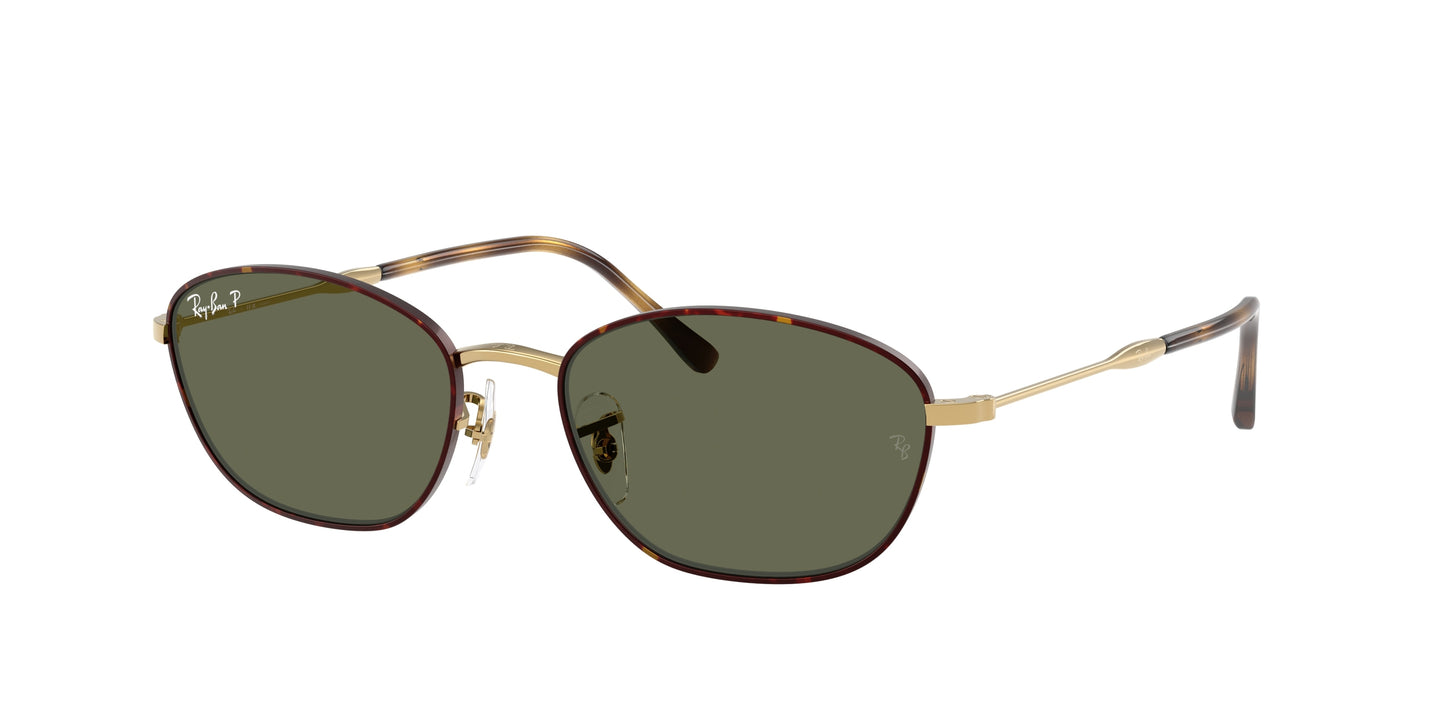 Ray-Ban RB3749 Irregular Sunglasses 927358-Havana On Gold 58-145-18 - Color Map Tortoise