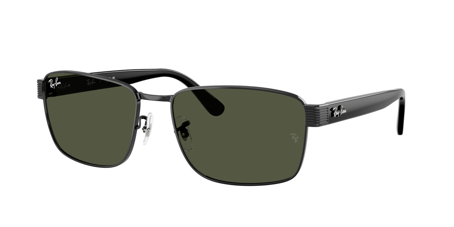 Ray-Ban RB3750 Square Sunglasses 002/31-Black 62-145-18 - Color Map Black