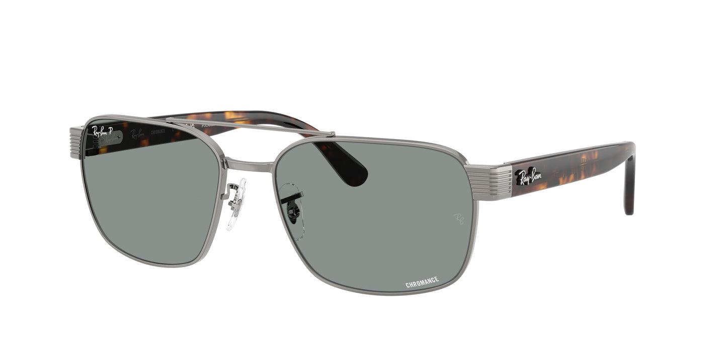 Ray-Ban RB3751CH Square Sunglasses 004/3R-Gunmetal 61-145-17 - Color Map Grey