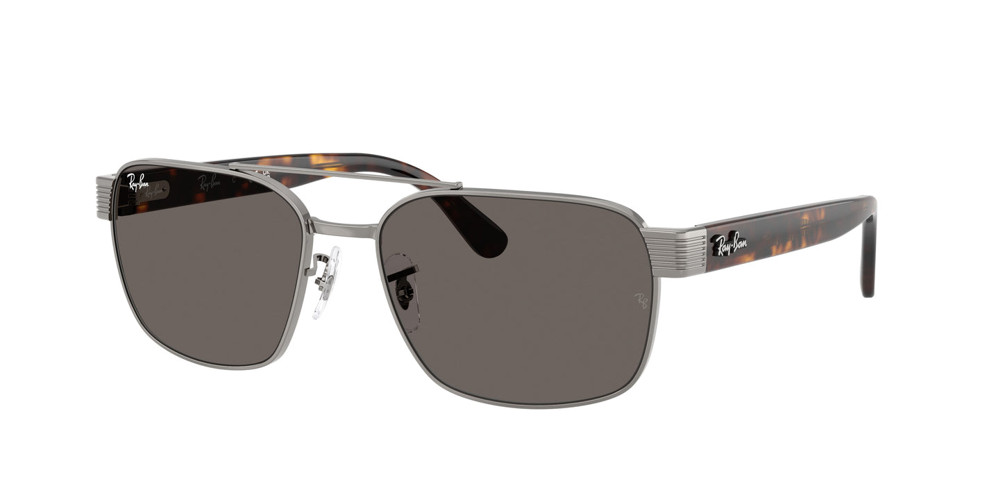 Ray-Ban RB3751 Square Sunglasses 004/B1-Gunmetal 61-145-17 - Color Map Grey