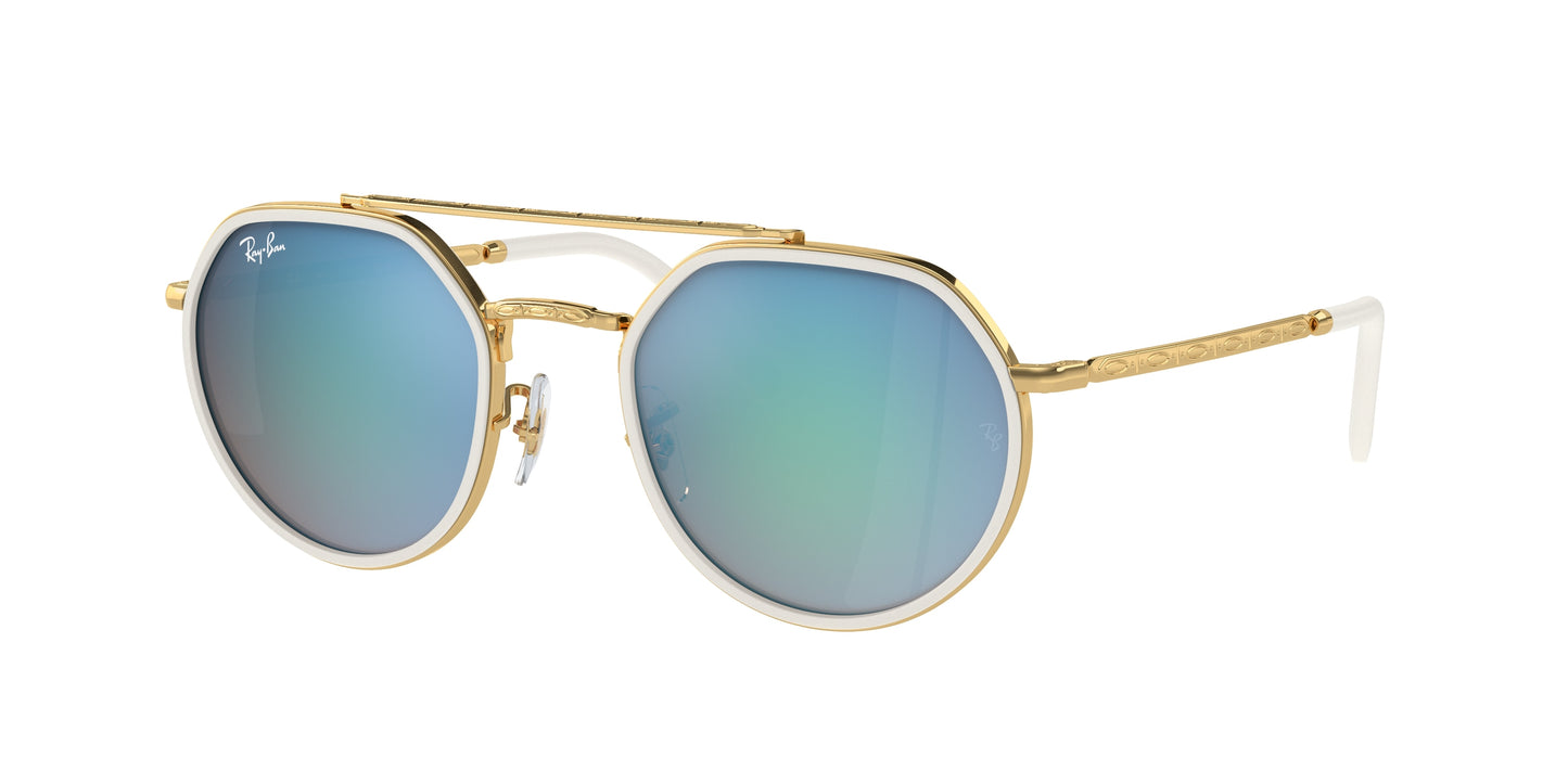 Ray-Ban RB3765 Irregular Sunglasses 001/4O-Gold 53-145-22 - Color Map Gold