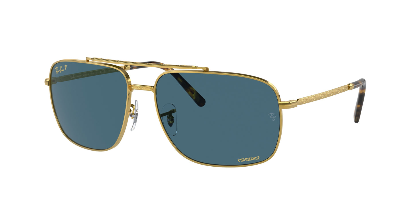 Ray-Ban RB3796 Pillow Sunglasses 9196S2-Gold 62-140-15 - Color Map Gold