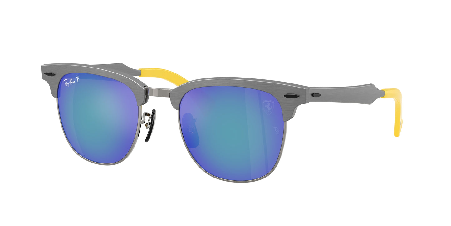 Ray-Ban RB3807M Square Sunglasses F1134L-Brushed Grey On Gunmetal 51-140-21 - Color Map Grey