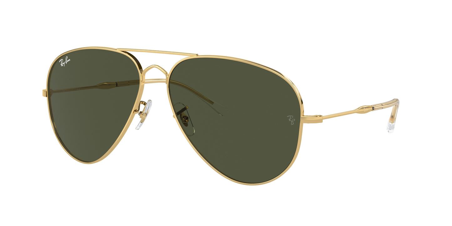Ray-Ban OLD AVIATOR RB3825 Pilot Sunglasses 001/31-Gold 62-145-14 - Color Map Gold