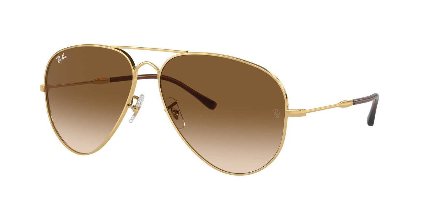 Ray-Ban OLD AVIATOR RB3825 Pilot Sunglasses 001/51-Gold 62-145-14 - Color Map Gold
