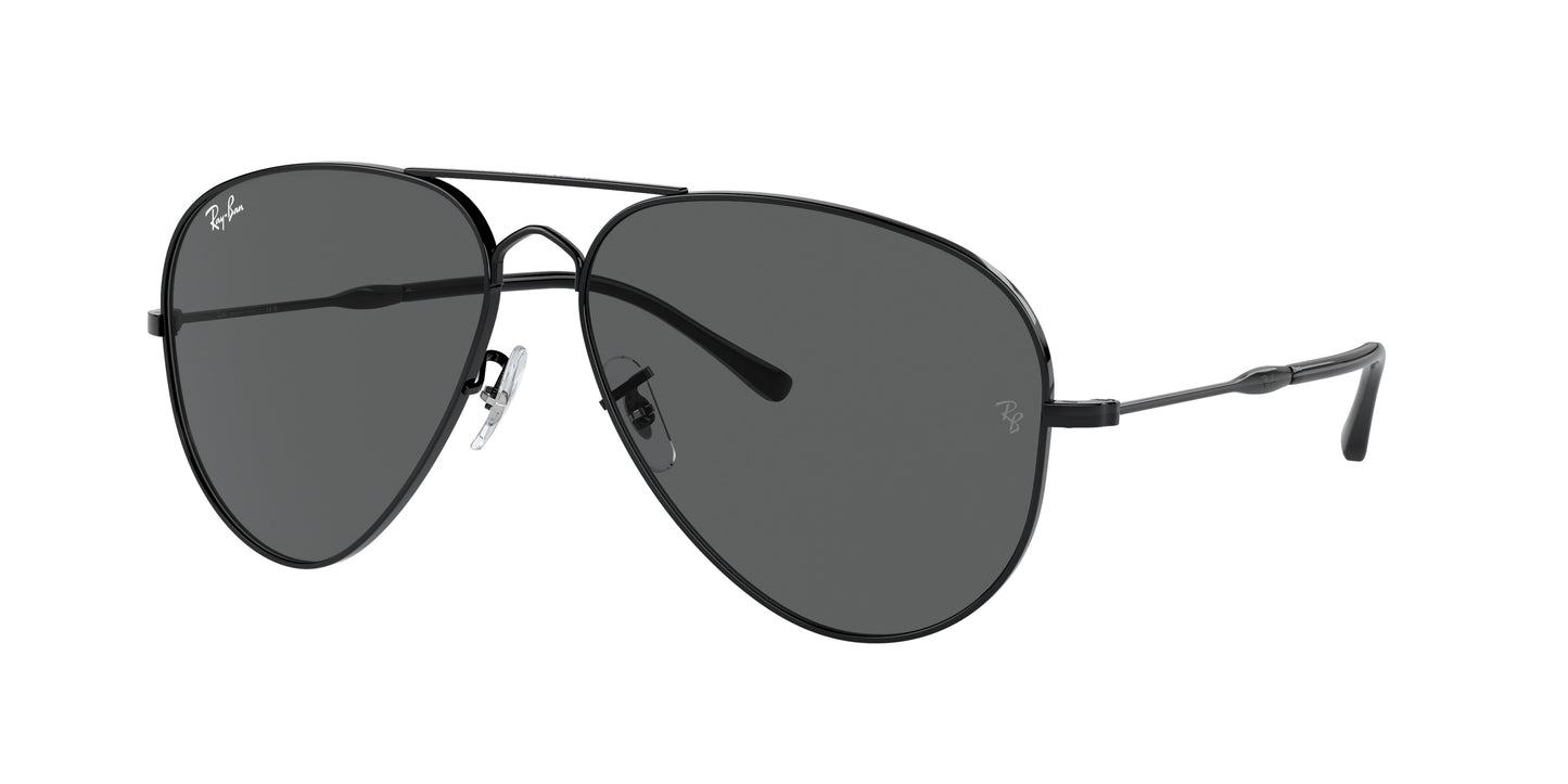 Ray-Ban OLD AVIATOR RB3825 Pilot Sunglasses 002/B1-Black 62-145-14 - Color Map Black