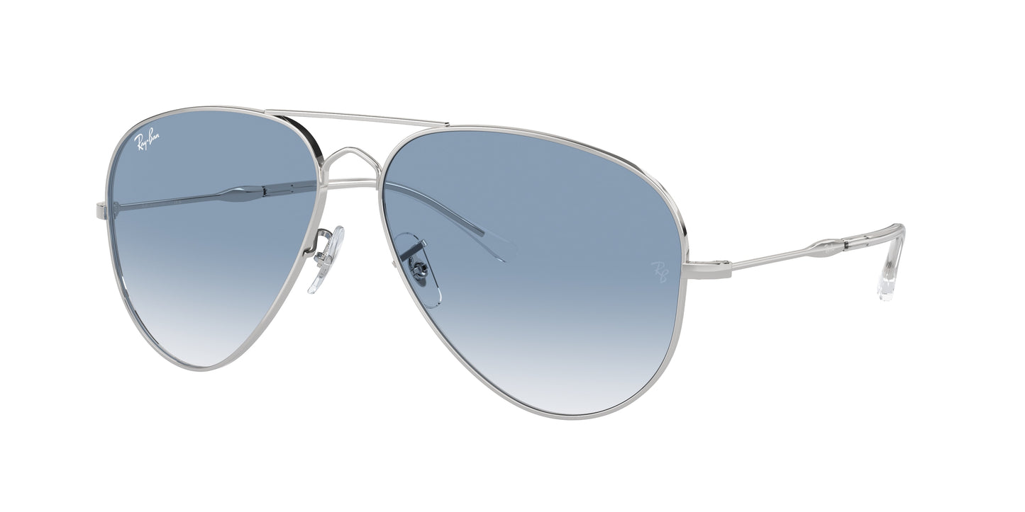 Ray-Ban OLD AVIATOR RB3825 Pilot Sunglasses 003/3F-Silver 62-145-14 - Color Map Silver