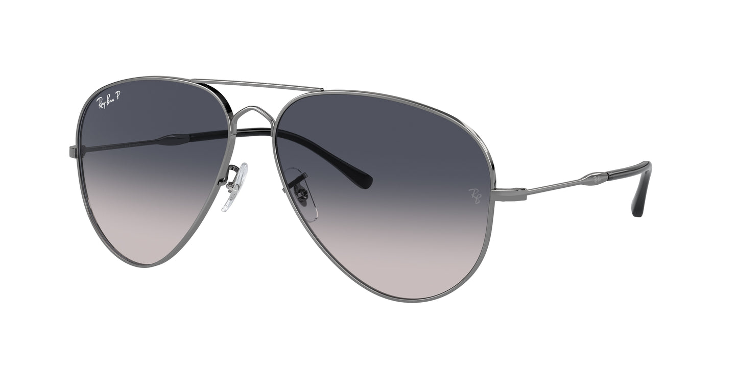 Ray-Ban OLD AVIATOR RB3825 Pilot Sunglasses 004/78-Gunmetal 62-145-14 - Color Map Grey
