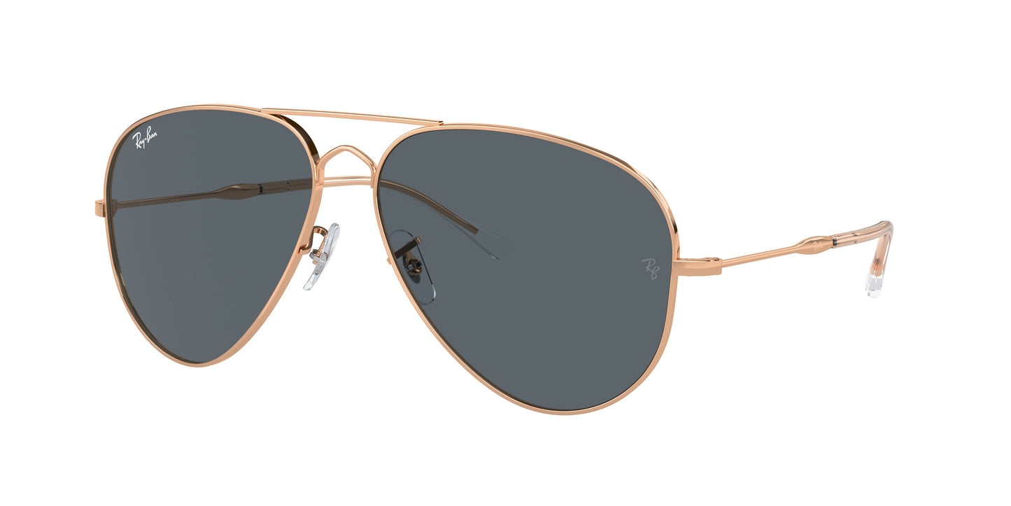 Ray-Ban OLD AVIATOR RB3825 Pilot Sunglasses 9202R5-Rose Gold 62-145-14 - Color Map Gold