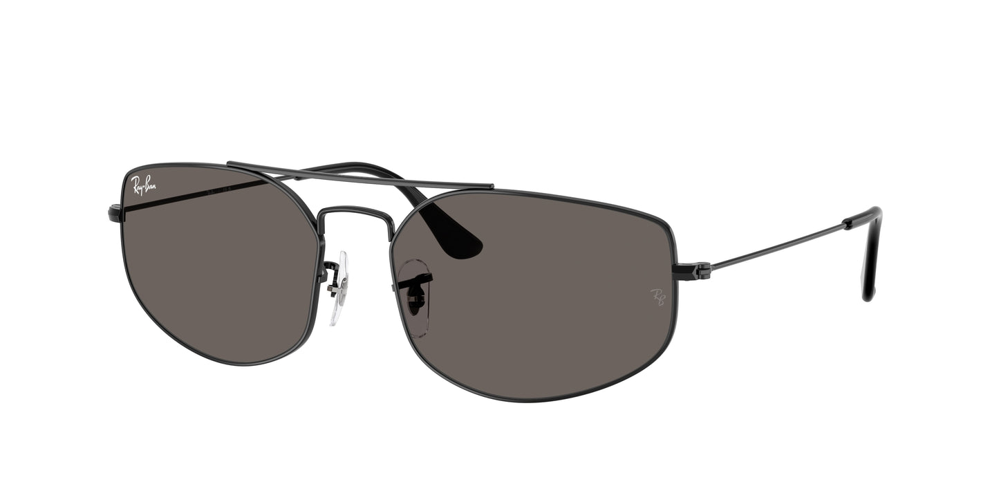Ray-Ban EXPLORER 5 RB3845 Irregular Sunglasses 002/B1-Black 60-140-17 - Color Map Black