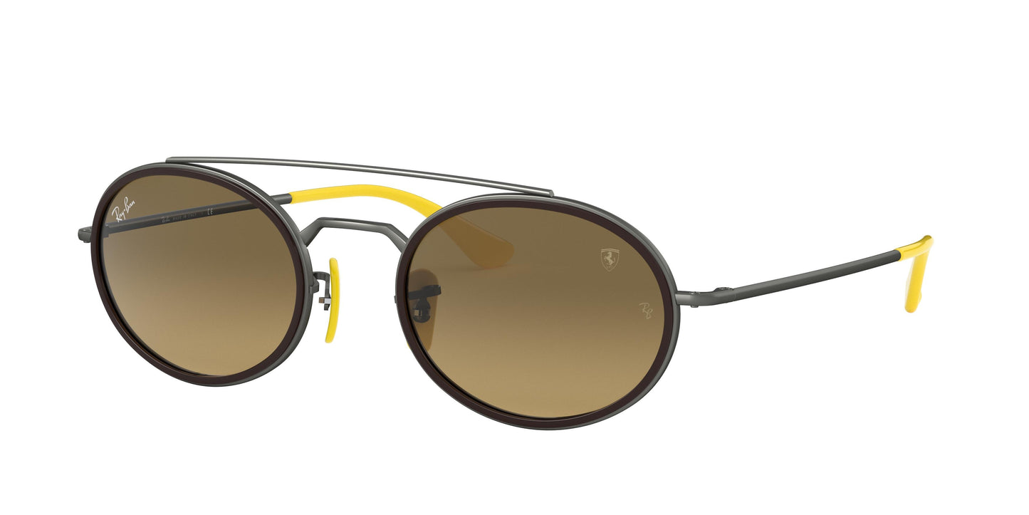 Ray-Ban RB3847M Oval Sunglasses F0493K-Gunmetal 52-140-22 - Color Map Grey
