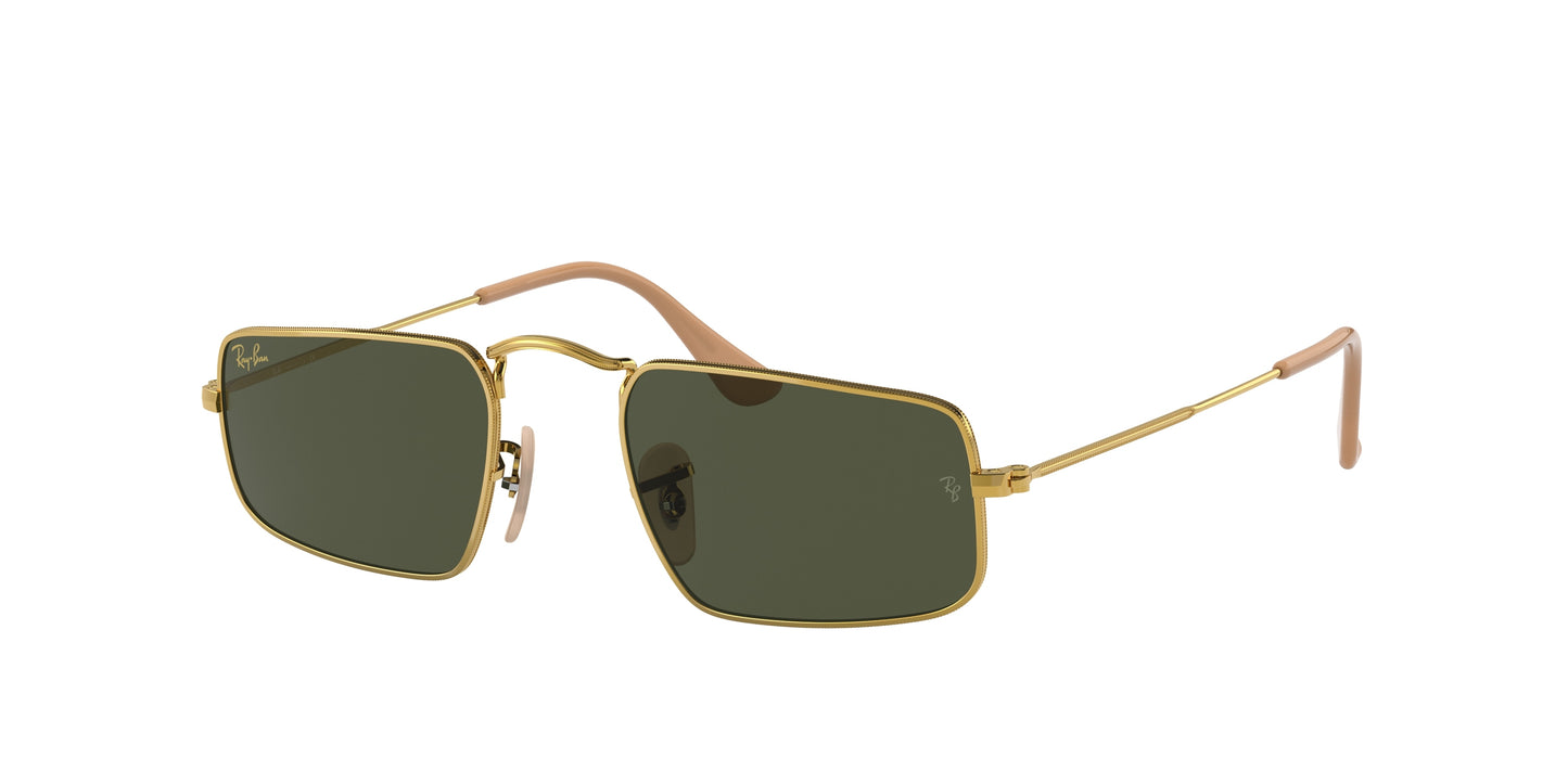 Ray-Ban JULIE RB3957 Rectangle Sunglasses 919631-Gold 52-145-20 - Color Map Gold