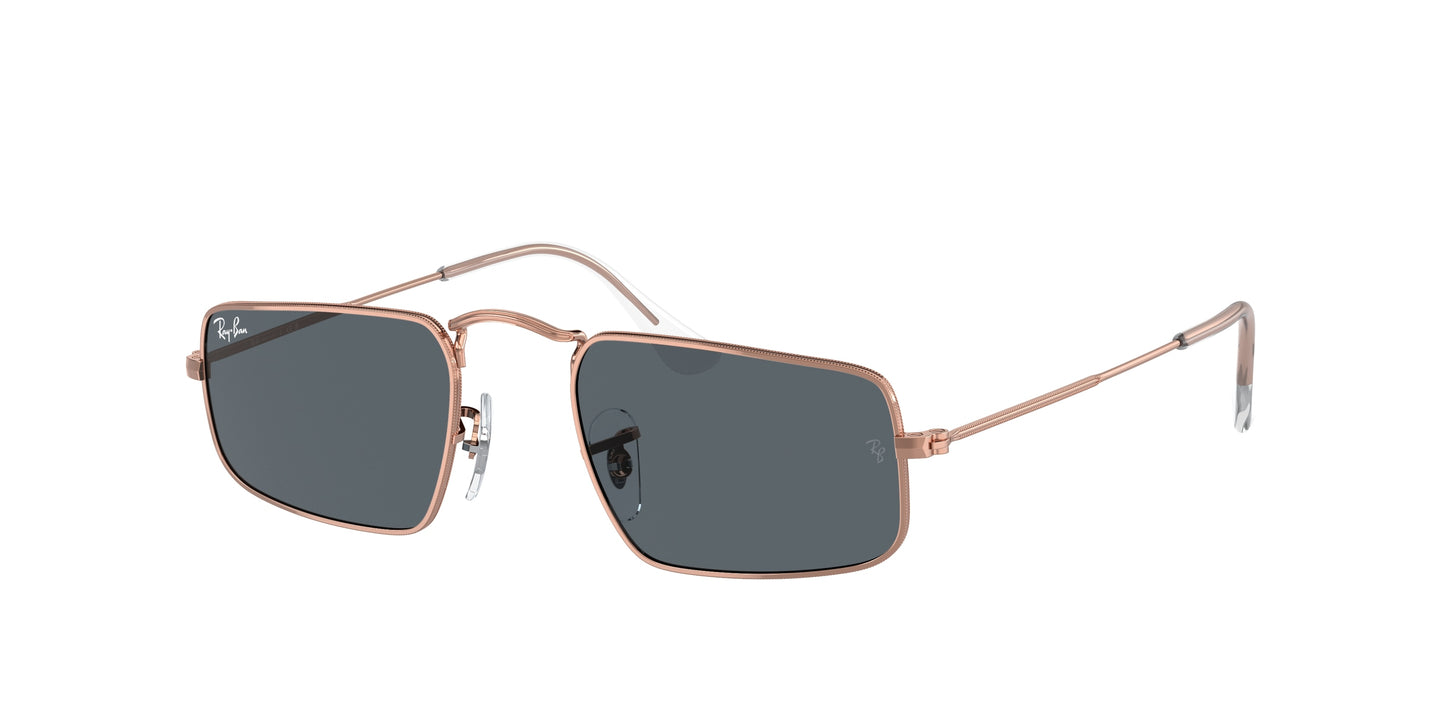 Ray-Ban JULIE RB3957 Rectangle Sunglasses 9202R5-Rose Gold 49-145-20 - Color Map Gold