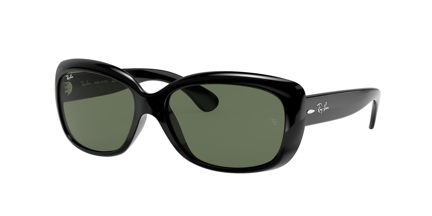 Ray-Ban JACKIE OHH RB4101 Butterfly Sunglasses 601-Black 57-135-17 - Color Map Black