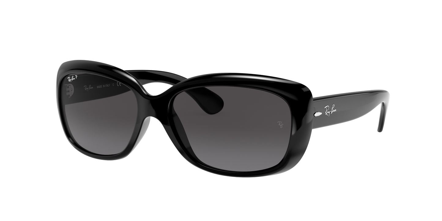 Ray-Ban JACKIE OHH RB4101 Butterfly Sunglasses 601/T3-Black 57-135-17 - Color Map Black
