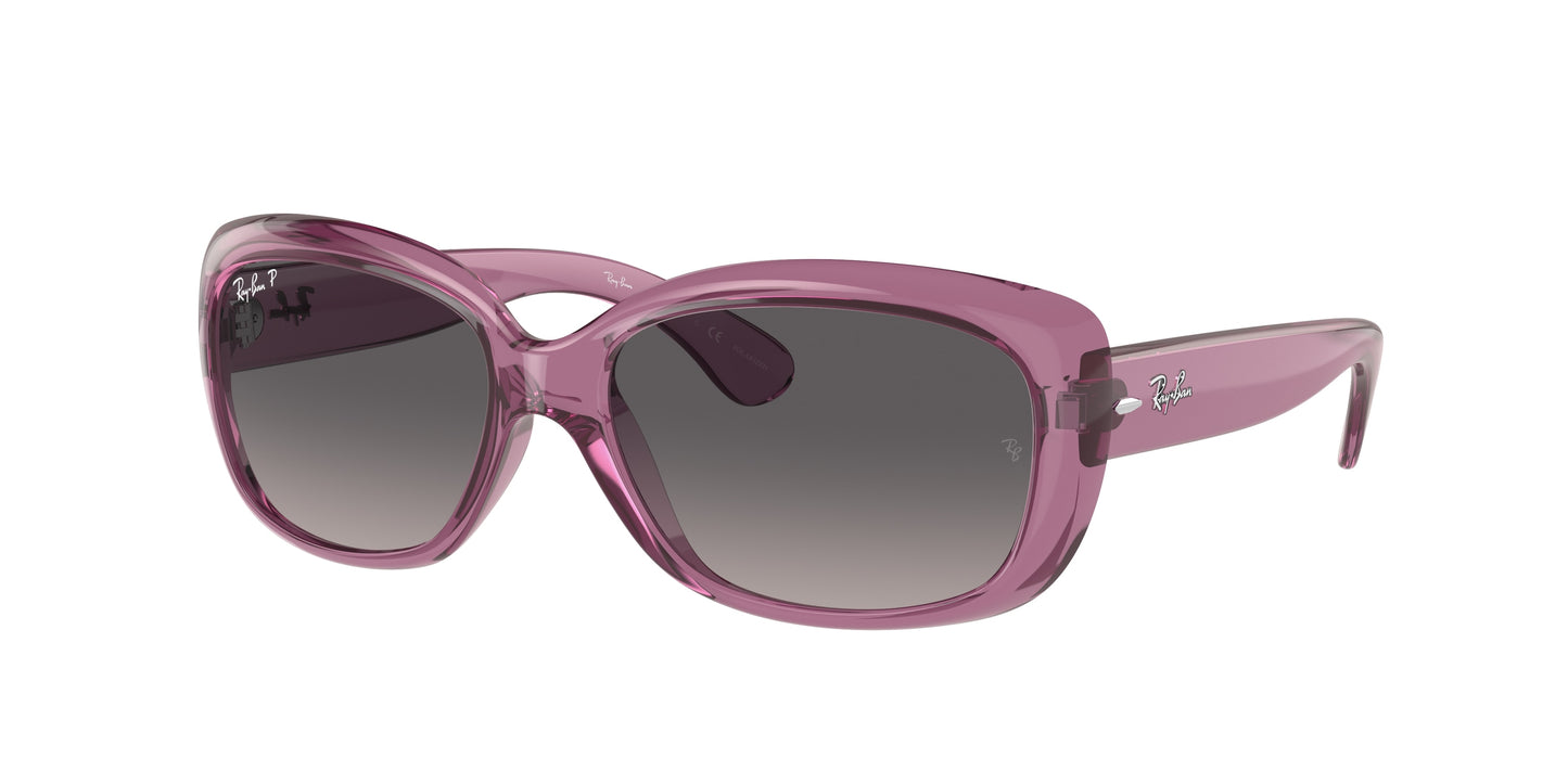 Ray-Ban JACKIE OHH RB4101 Butterfly Sunglasses 6591M3-Transparent Violet 57-135-17 - Color Map Violet