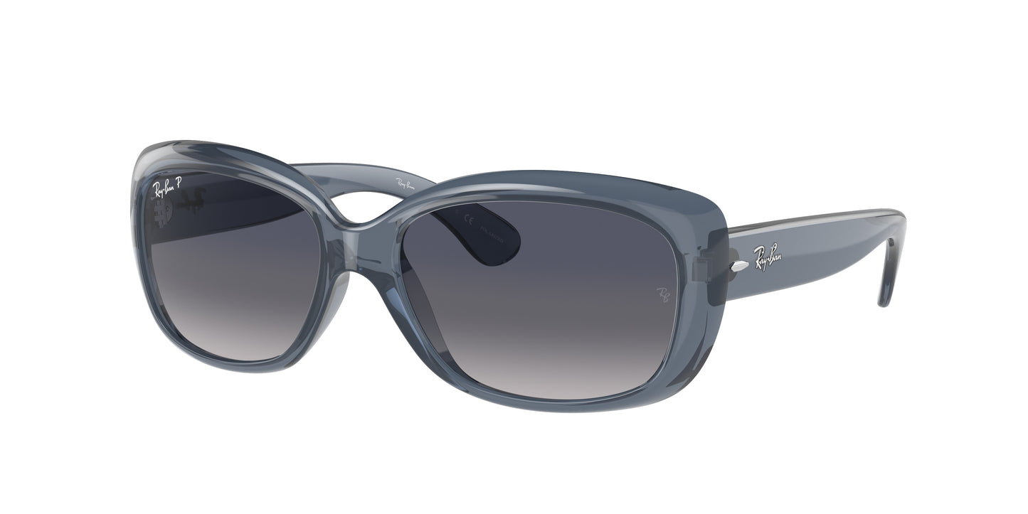 Ray-Ban JACKIE OHH RB4101 Butterfly Sunglasses 659278-Transparent Blue 57-135-17 - Color Map Blue