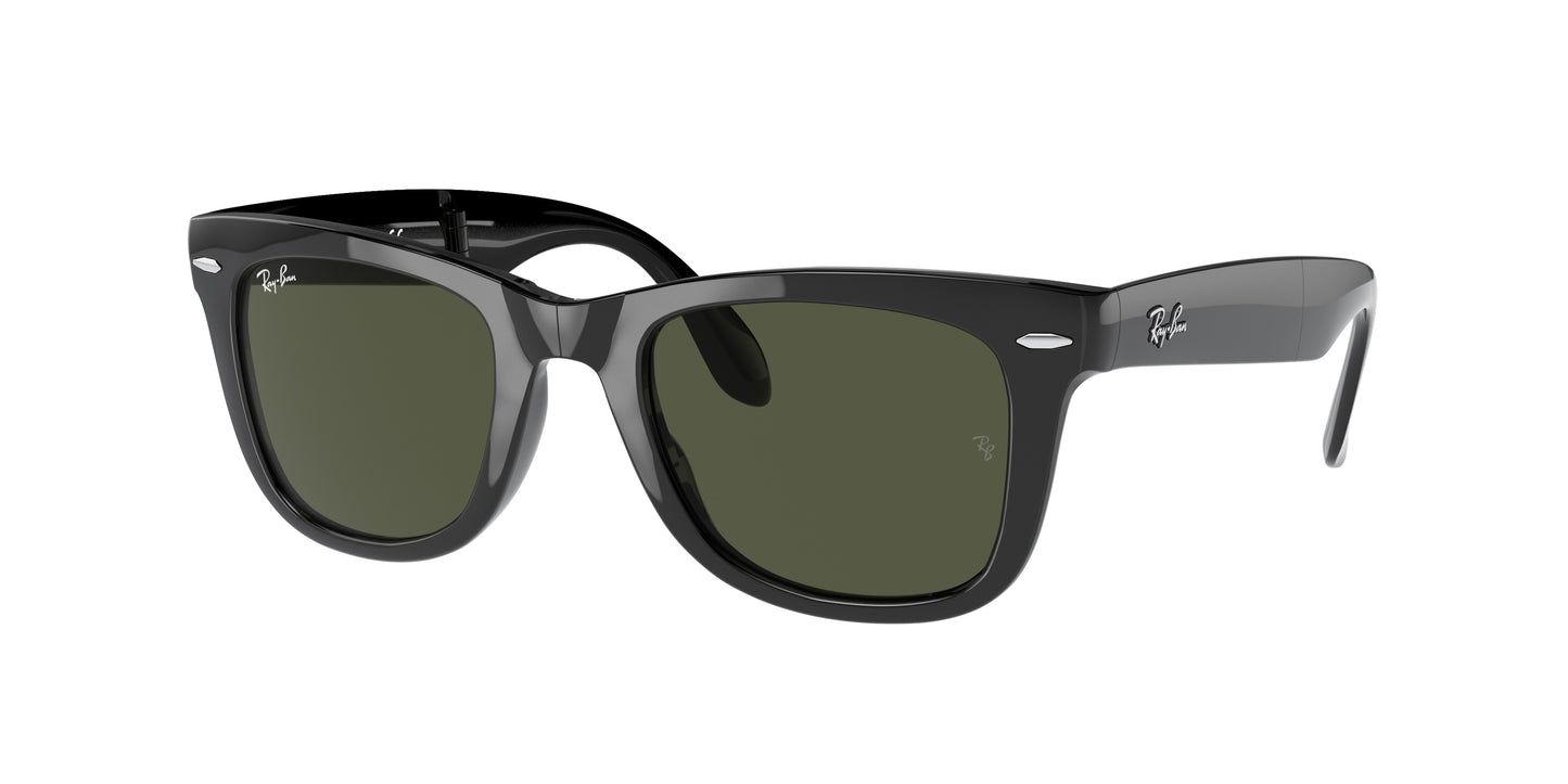 Ray-Ban FOLDING WAYFARER RB4105 Square Sunglasses 601-Black 55-140-20 - Color Map Black