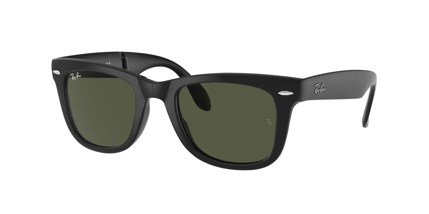 Ray-Ban FOLDING WAYFARER RB4105 Square Sunglasses 601S-Black 55-140-20 - Color Map Black