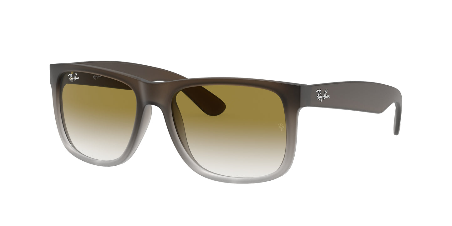 Ray-Ban JUSTIN RB4165 Square Sunglasses 854/7Z-Brown 54-145-16 - Color Map Brown