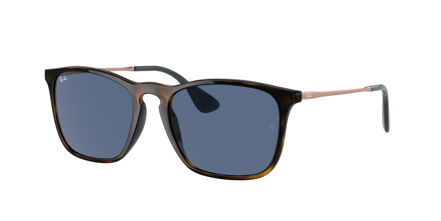 Ray-Ban CHRIS RB4187 Square Sunglasses 639080-Havana 54-145-18 - Color Map Tortoise