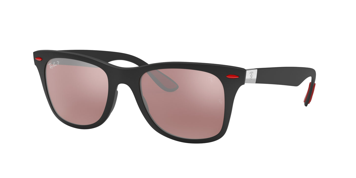 Ray-Ban SCUDERIA FERRARI COLLECTION RB4195M Square Sunglasses F602H2-Black 52-150-20 - Color Map Black