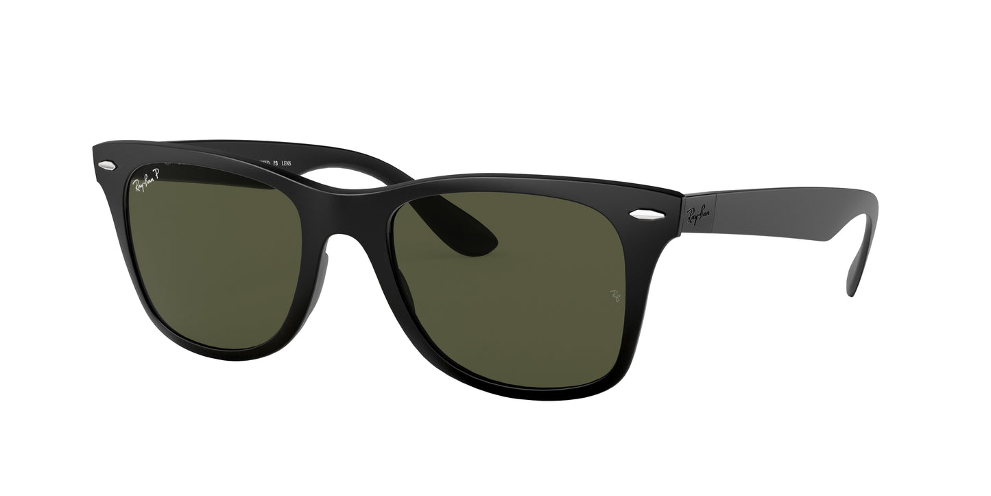 Ray-Ban WAYFARER LITEFORCE RB4195 Square Sunglasses 601S9A-Black 52-150-20 - Color Map Black