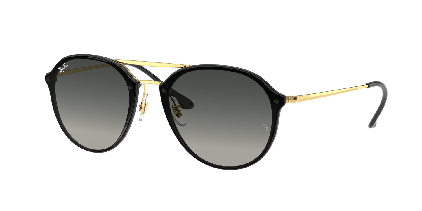 Ray-Ban BLAZE DOUBLEBRIDGE RB4292N Phantos Sunglasses 601/11-Black 61-145-14 - Color Map Black