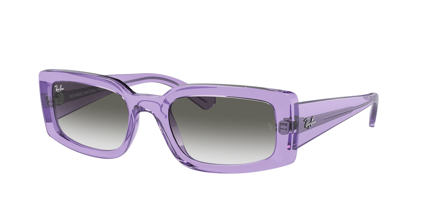 Ray-Ban KILIANE RB4395 Pillow Sunglasses 66858E-Transparent Violet 54-140-21 - Color Map Violet