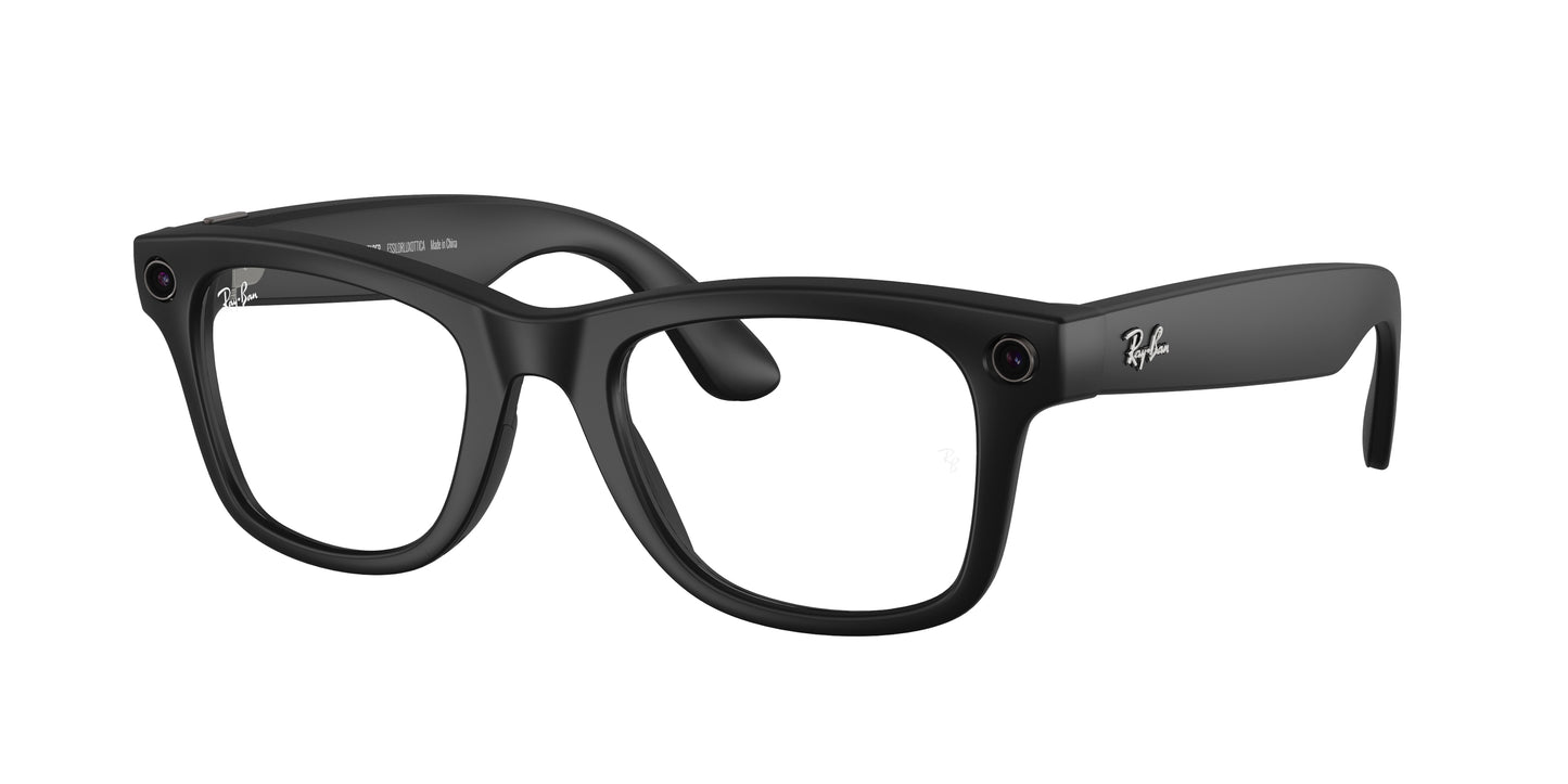 Ray-Ban Stories WAYFARER RW4006 Square Eyeglasses 601S1M-Black 50-150-22 - Color Map Black