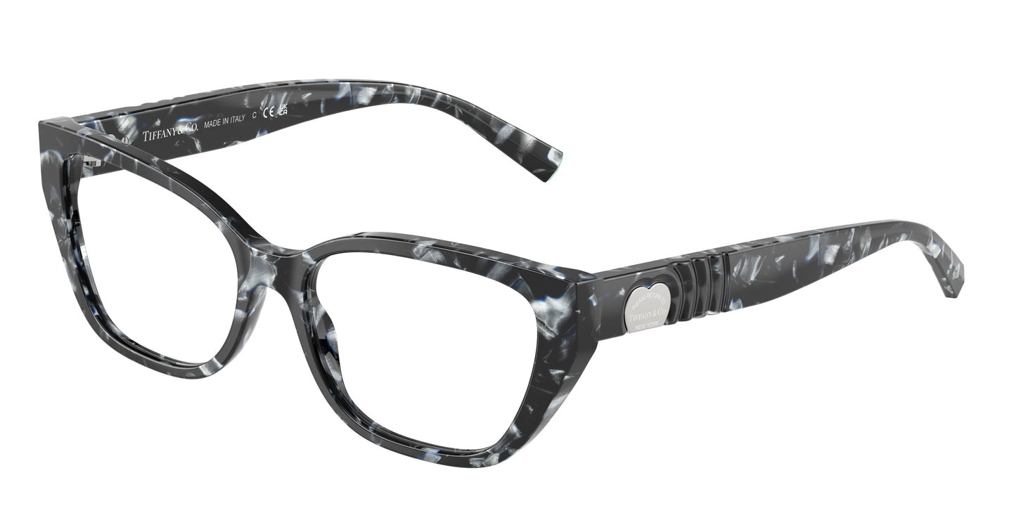 Tiffany TF2259 Cat Eye Eyeglasses  8428-Havana Madreperla 54-140-16 - Color Map Tortoise
