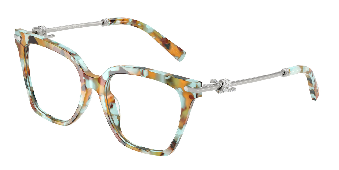 Tiffany TF2284B Square Eyeglasses  8441-Blonde Tiffany Havana 53-140-17 - Color Map Tortoise