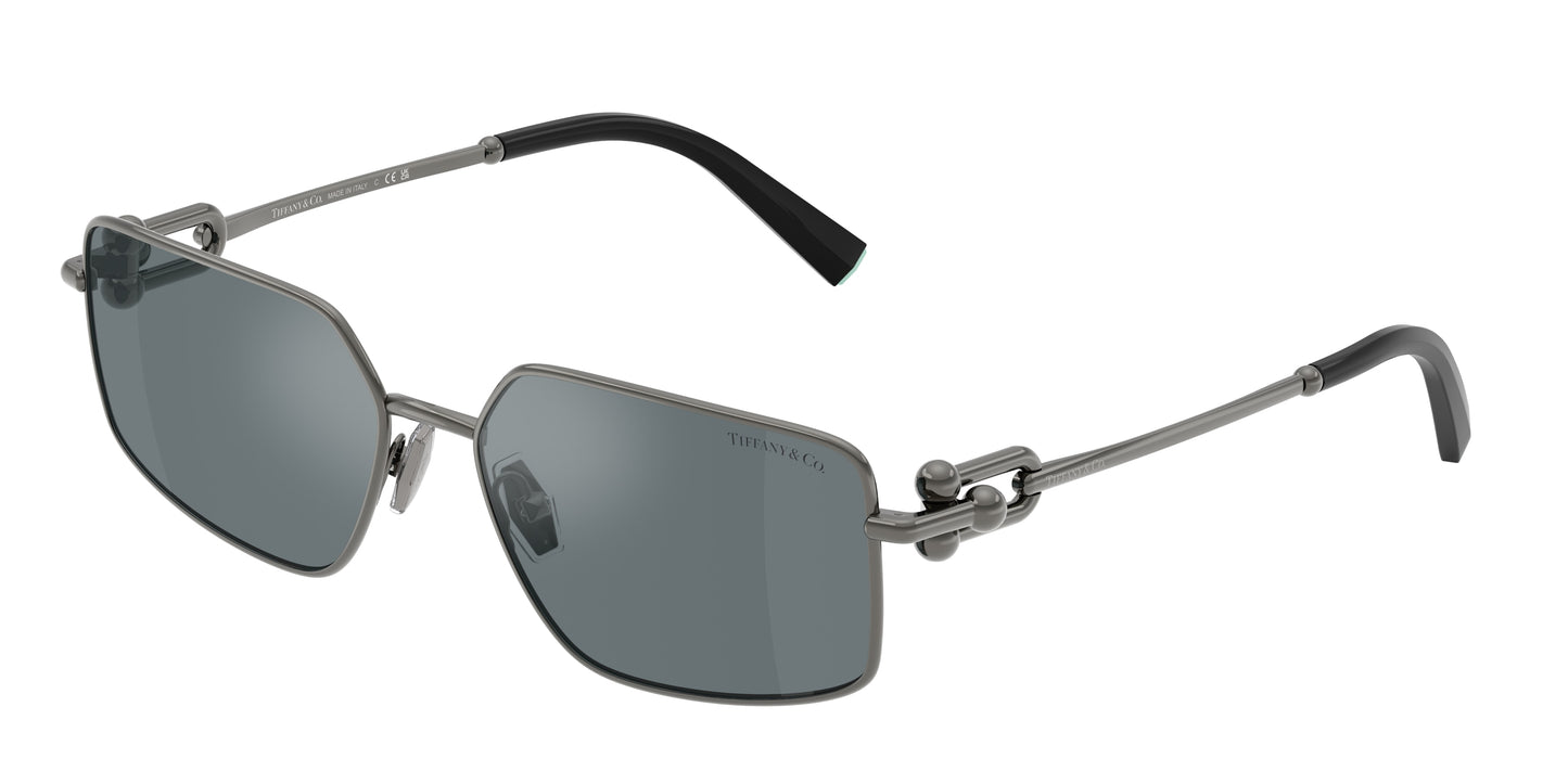 Tiffany TF3111 Rectangle Sunglasses 62266G-Ruthenium 58-140-16 - Color Map Grey