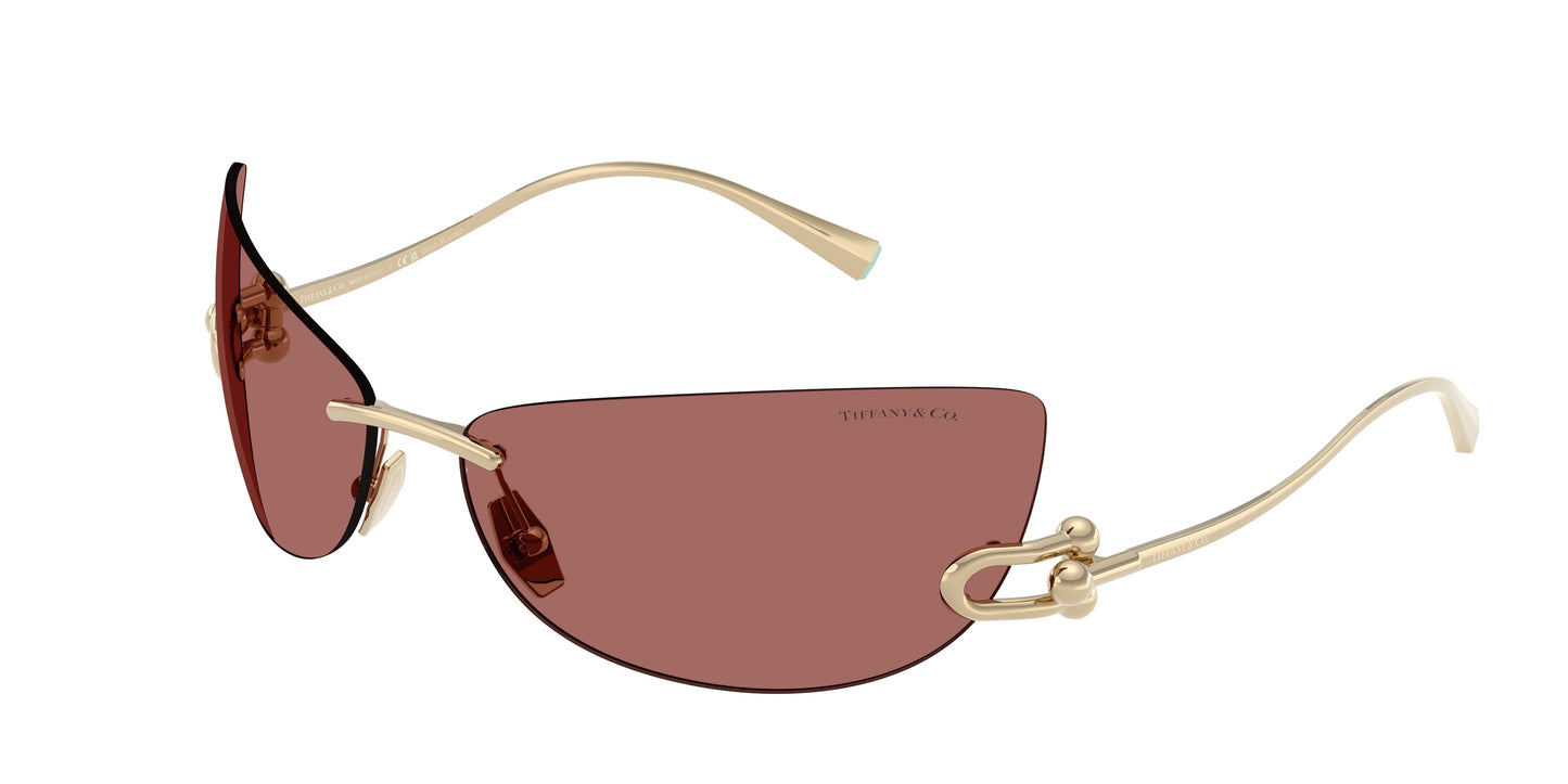 Tiffany TF3112K Irregular Sunglasses 622569-Pale Gold Plated 72-115-15 - Color Map Gold