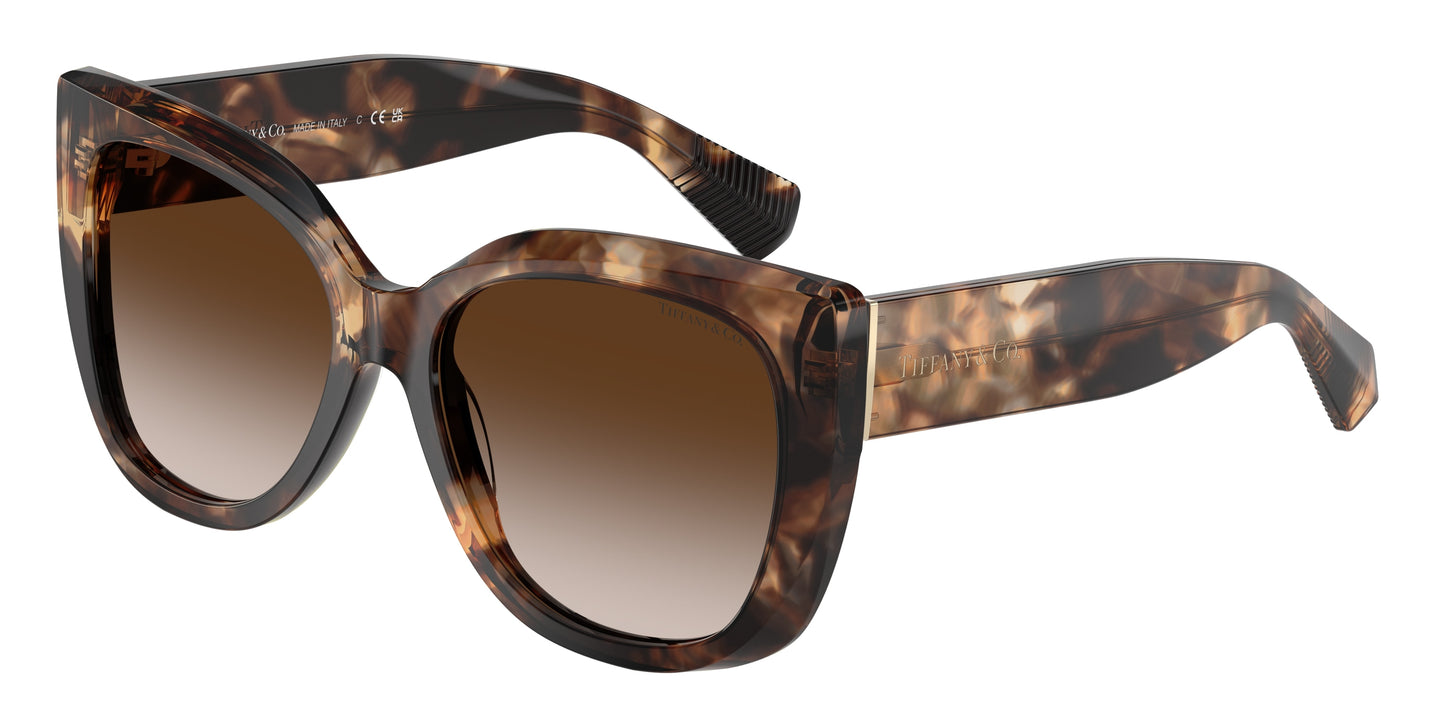 Tiffany TF4229 Square Sunglasses  84213B-Spotted Brown Havana 55-140-17 - Color Map Brown