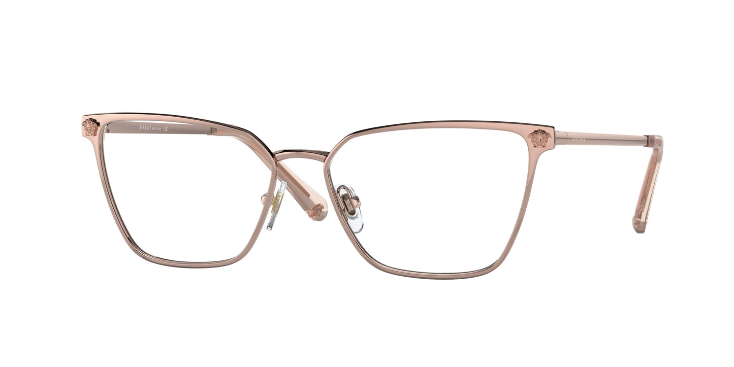 Versace VE1275 Pillow Eyeglasses 1412-Rose Gold 54-140-15 - Color Map Gold
