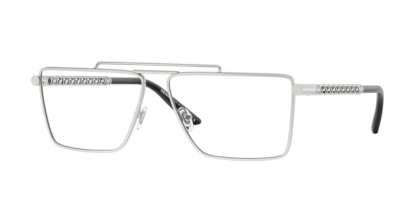 Versace VE1295 Rectangle Eyeglasses 1000-Silver 59-145-13 - Color Map Silver