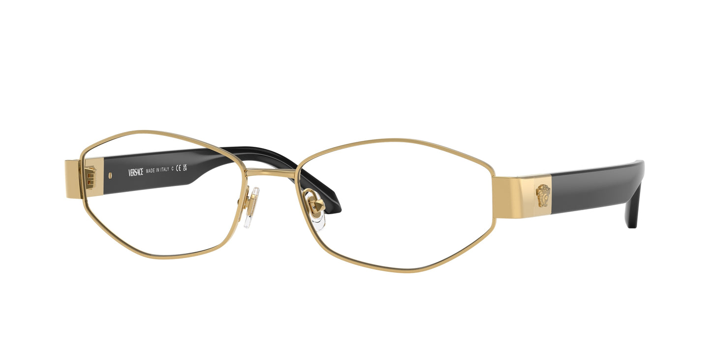 Versace VE1298 Irregular Eyeglasses 1002-Gold 55-140-16 - Color Map Gold