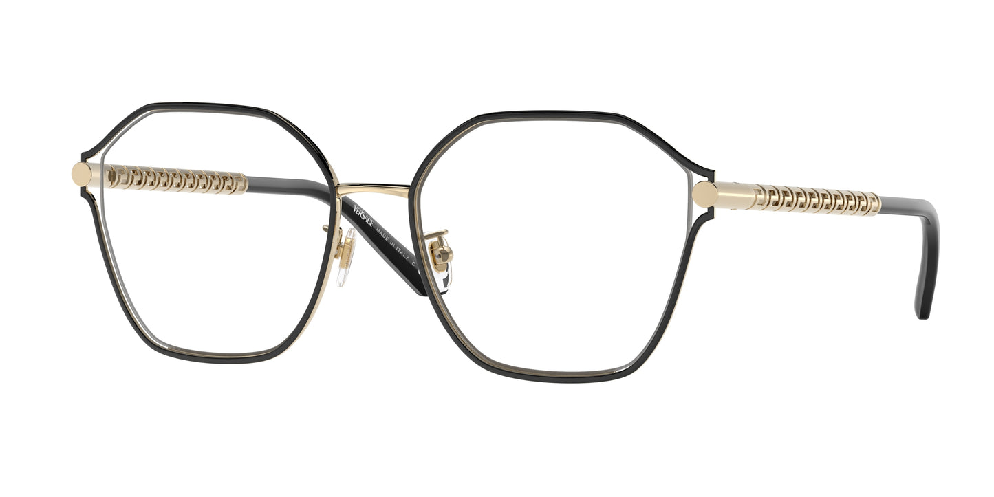 Versace VE1299D Irregular Eyeglasses 1425-Pale Gold 55-145-18 - Color Map Gold