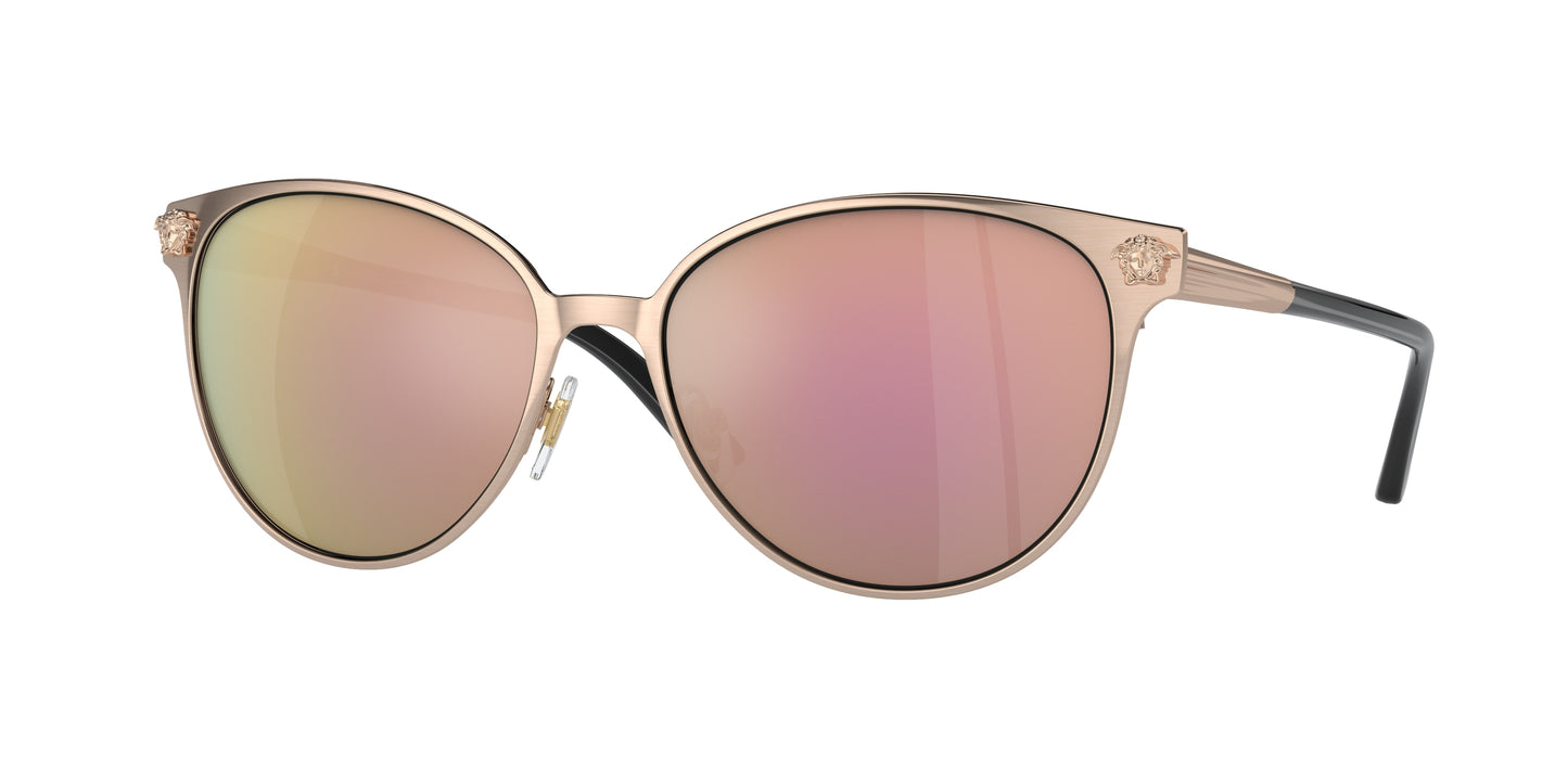 Versace VE2168 Phantos Sunglasses 14095R-Pink Gold 57-140-16 - Color Map Pink