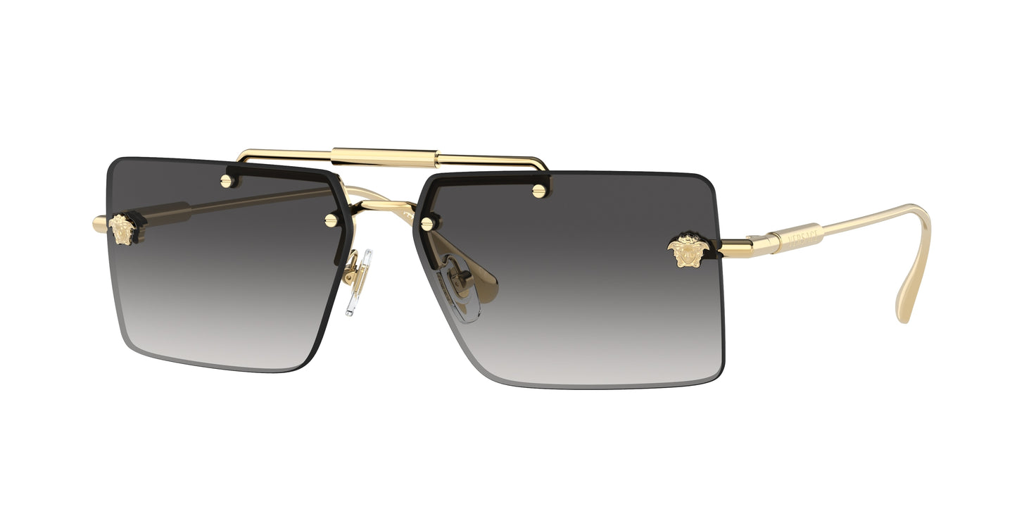 Versace VE2245 Rectangle Sunglasses 10028G-Gold 60-145-13 - Color Map Gold