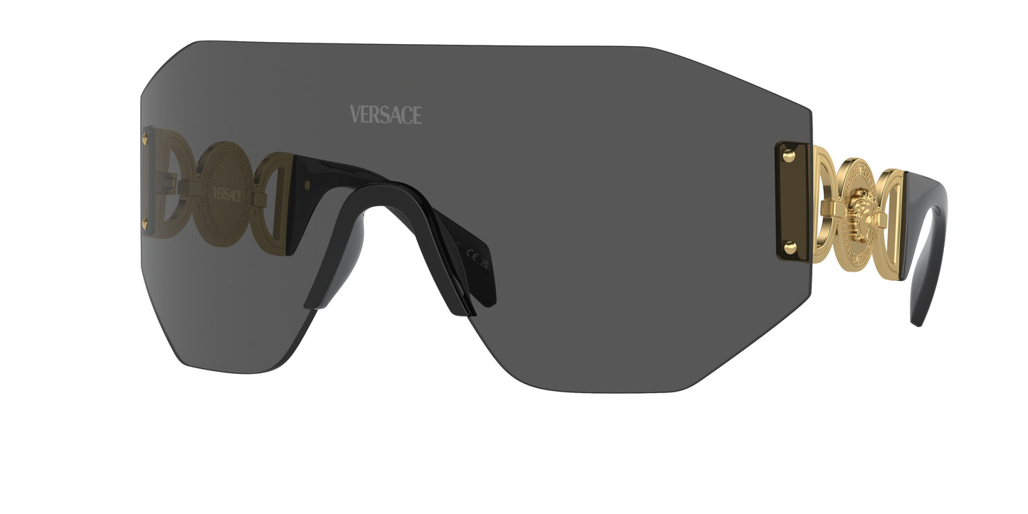 Versace VE2258 Irregular Sunglasses 100287-Dark Grey 0-125-145 - Color Map Grey